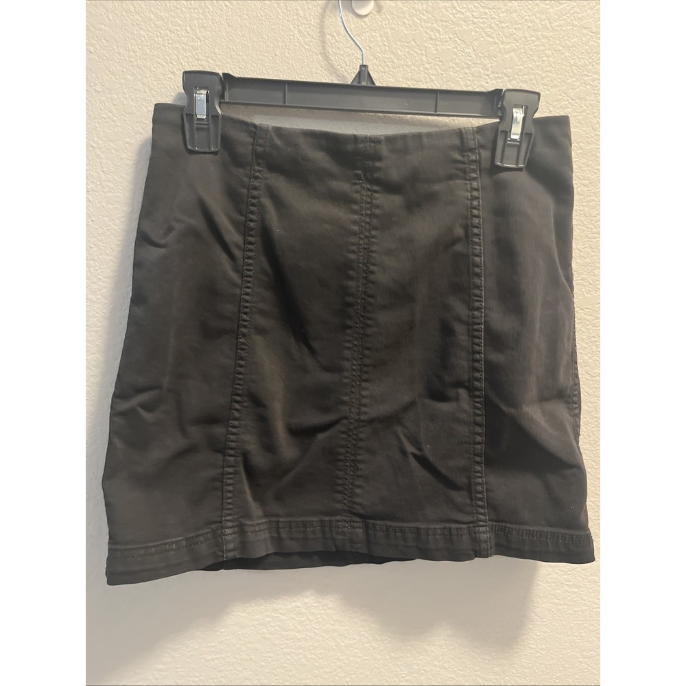 Free People Modern Femme Denim Skirt‎ in Black Size 8